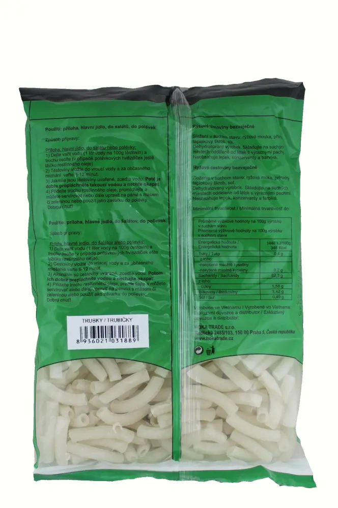 Rýžové těstoviny trubky 300g